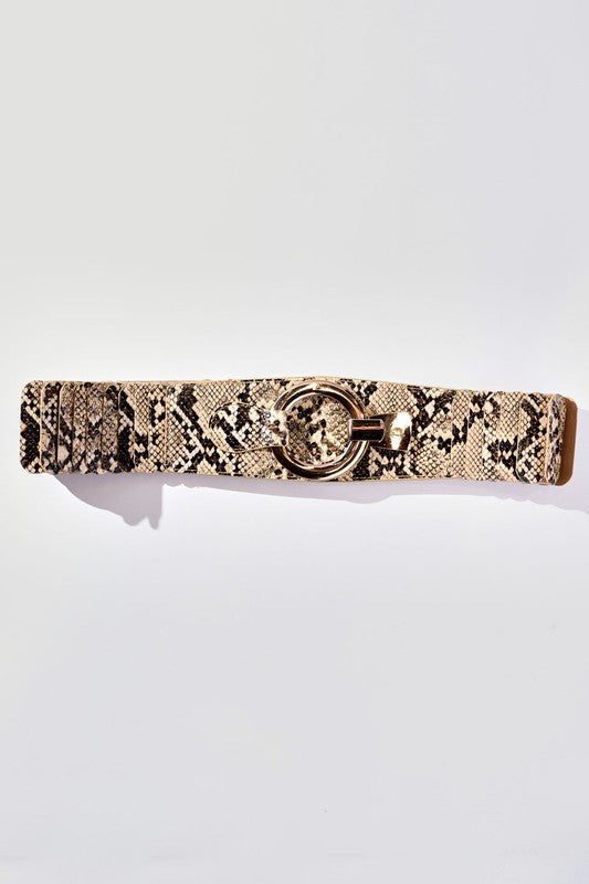 SNAKE PRINT FASHION BELT