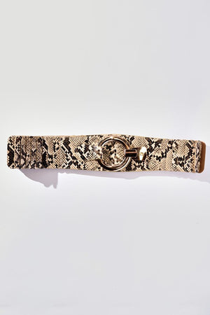 SNAKE PRINT FASHION BELT