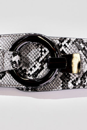 SNAKE PRINT FASHION BELT