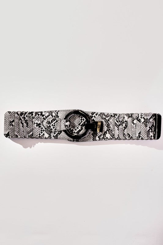 SNAKE PRINT FASHION BELT