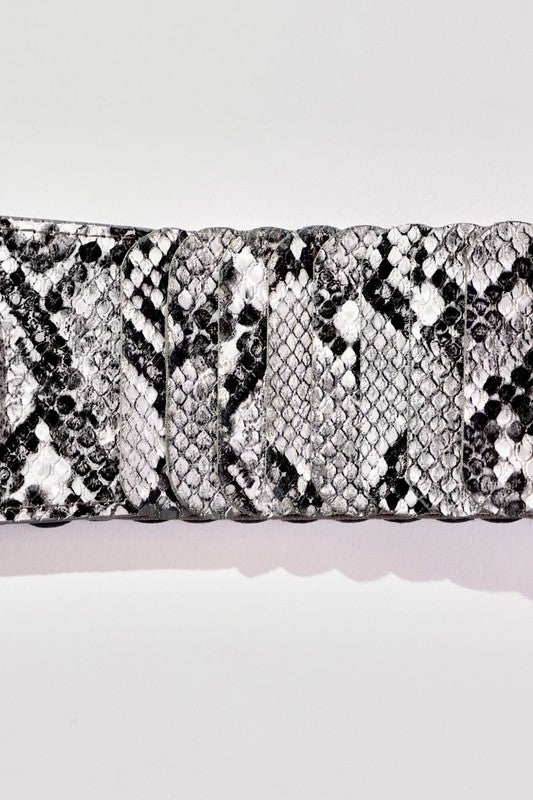 SNAKE PRINT FASHION BELT