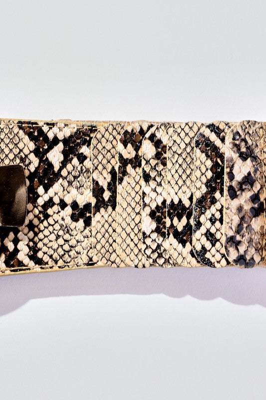 SNAKE PRINT FASHION BELT