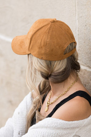 Suede Boyfriend Ball Cap Hat