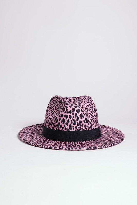 LEOPARD PRINT GATSBY STYLE FEDORA