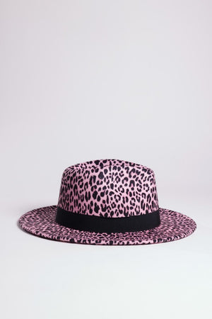 LEOPARD PRINT GATSBY STYLE FEDORA