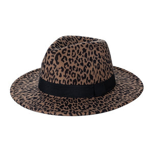 LEOPARD PRINT GATSBY STYLE FEDORA