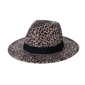 LEOPARD PRINT GATSBY STYLE FEDORA