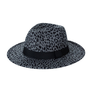 LEOPARD PRINT GATSBY STYLE FEDORA