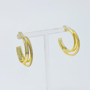 Irene Dimensional Hoop Earrings