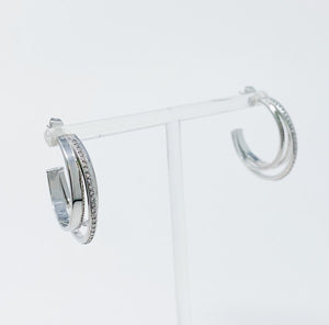 Irene Dimensional Hoop Earrings