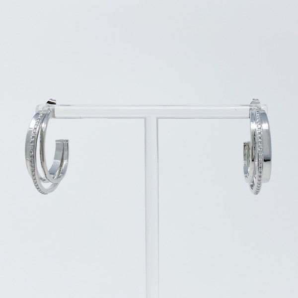 Irene Dimensional Hoop Earrings