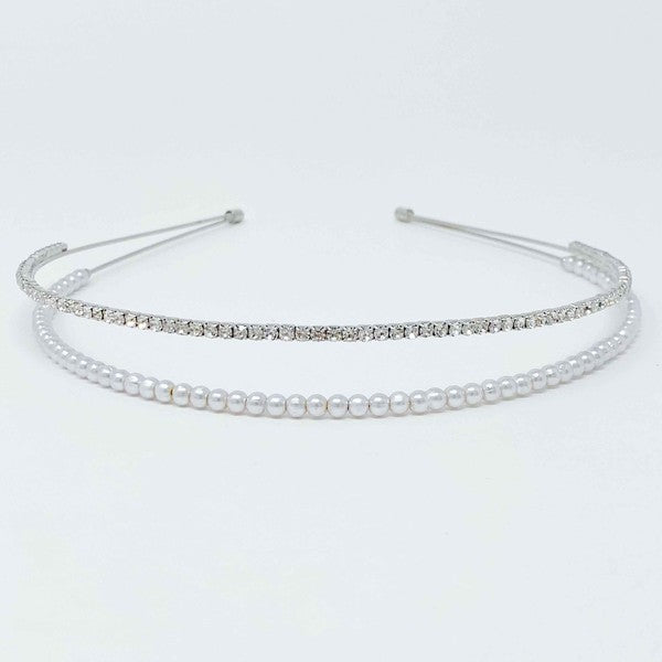 Pearls And Diamond Duo Headband