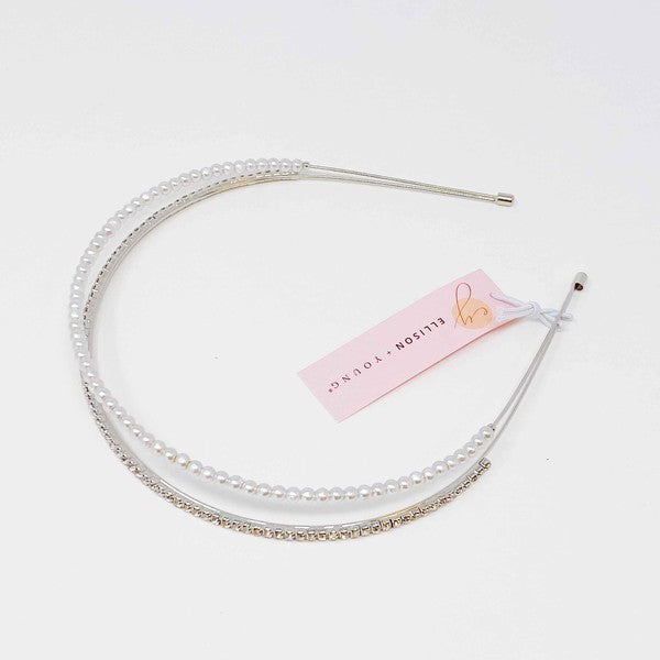 Pearls And Diamond Duo Headband