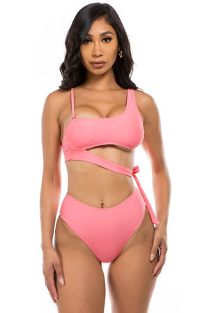 ONE SHOLDER TWO-PIECE BIKINI