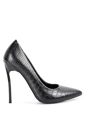 Urchin Croc Patterened High Heeled Sandal